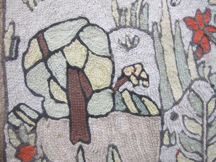 English Domestic Needlework Wool Picture